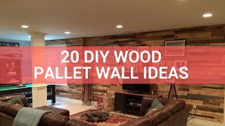 20 DIY Wood Pallet Wall Ideas [upl. by Adeline917]