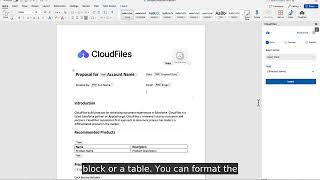 CloudFiles Document Generation  Demo video [upl. by Nageem]