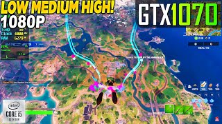 Fortnite GTX 1070  1080p Low Medium High [upl. by Aihsetel980]