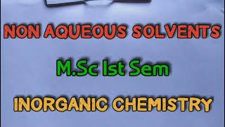 Lecture 01  Introduction to Non Aqueous Solvents role of solvents and types of Solvents [upl. by Ayoted]