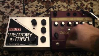 Lovetone Doppelganger with Electro Harmonix Deluxe Memory Man [upl. by Kissel]