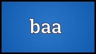 Baa Meaning [upl. by Lory]