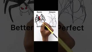 How To Draw Spider 🕷 🕷 🕸 Basic To Perfect [upl. by Eltsirk]