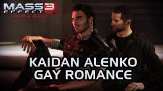 Mass Effect 3 Citadel DLC Kaidan MShep Romance All scenes [upl. by Attaynek973]