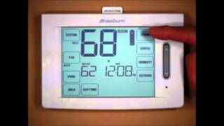 Braeburn Touchscreen Thermostat  Changing The Batteries [upl. by Bick]