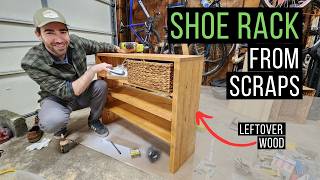 DIY Shoe Rack Shelves from Leftover Wood [upl. by Sedberry]