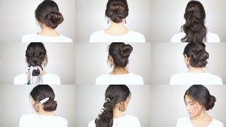 9 Hochsteckfrisuren in 5 Min  Einfache amp schnelle Frisuren Abiball amp Hochzeiten Hairstyling Cansu [upl. by Inaniel]