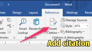 How to Add Citation and References in Word [upl. by Leunas]