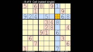 How to Solve New York Times Sudoku Hard 21 October 2024 [upl. by Anitnahs366]