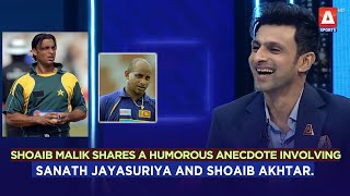 ShoaibMalik shares a humorous anecdote involving SanathJayasuriya and ShoaibAkhtar [upl. by Arrim]