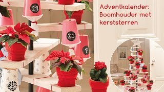 Decoratie idee Adventkalender boom met kerststerren [upl. by Annovaj]