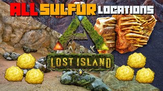 ARK Lost Island  ALL SULFUR Locations  BEST Spots amp Where To Farm Your New Magma Food [upl. by Piselli]