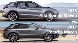 2018 Alfa Romeo Stelvio vs 2017 Porsche Macan technical comparison [upl. by Sirc]