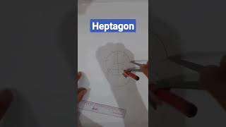 Best way to construct a regular Heptagon shorts heptagon geometry drawing ytshorts [upl. by Nwahs394]