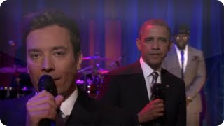 Slow Jam The News with Barack Obama Late Night with Jimmy Fallon [upl. by Eidissac403]