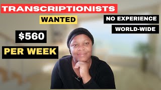 Make 560 per Week working from home anywhere in the world  Best Transcription Job [upl. by Maiga]