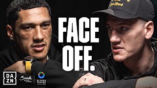 FACE OFF Jai Opetaia vs Jack Massey [upl. by Emyam]