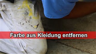 Wandfarbe  Dispersionsfarbe  von Kleidung entfernen – Eingetrocknete Farbe aus Kleidung bekommen [upl. by Gustavus377]