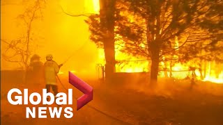 Australia wildfires Firefighters continue battle amid quotcatastrophicquot conditions [upl. by Rayburn]