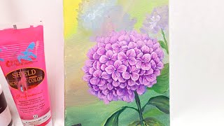 Hydrangeas Drawing Acrylic Painting Tutorial 수국아크릴화 [upl. by Mersey]