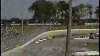 Stock car crash  Big pileup in 2000 Glass City 200 [upl. by Hartzell]