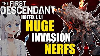 INVASIONS amp PYROMANIAC NERFED  The First Descendant Hotfix 111  Elly Reacts [upl. by Pamella]