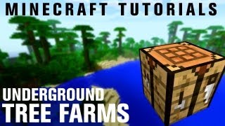 Minecraft Tutorials How to Build an Underground Tree Farm [upl. by Kcirdorb]