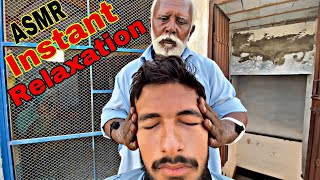 ASMR  INSTANT RELAXATION THERAPY BY BABA KALLU  WORLD CLASS HEAD MASSAGE  INSTANT SLEEP relax [upl. by Anila13]