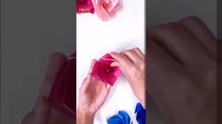 見て美しい立体的な折り紙 で作る薔薇とチューリップ🌹🌷origami shorts [upl. by Innes]