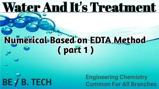 Numericals based on EDTA method I How to solve EDTA problems I Hardness estimation by EDTA method [upl. by Thorvald]