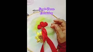 Ribbon Embroidery Two Different Flowers [upl. by Mail]