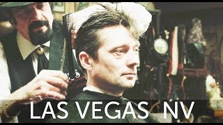 💈 Scissor Slinging Las Vegas Haircut Experience at Cliffs Barber Corral [upl. by Idnarb680]