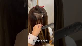 Install Full Head Hair Extensions in 30 Minutes with V Light Hair Extension Machine Kit [upl. by Ever]