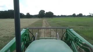 John Deere 5410 and John Deere 435 baling Fall Cutting hay part 3 [upl. by Adhern]