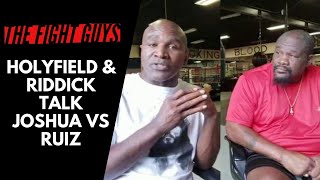 Evander Holyfield amp Riddick Bowe Talk Anthony Joshua vs Andy Ruiz  The Fight Guys [upl. by Diana]