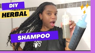 HOW TO SUPER EASY DIY NATURAL HERBAL SHAMPOO cloves rosemary fenugreek GET LONGER THICKER HAIR [upl. by Anilave]