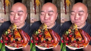 ASMR MUKBANG eating show roasted pork fish sauce meatball rice vegetable yummy2 [upl. by Hannon]