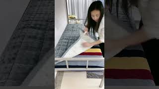 Thickened warm bubble fleece mattress warm when close to the body machine washable [upl. by Azmuh]