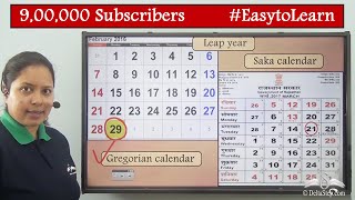 Gregorian and Saka Calendar  Difference  Almanac  Class 4  CBSE  NCERT  ICSE [upl. by Kaya]