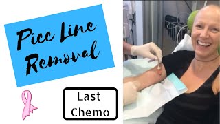 Last Chemo for Triple Negative Breast Cancer amp Picc Line Removal Picc Line being taken out [upl. by Chaffee844]