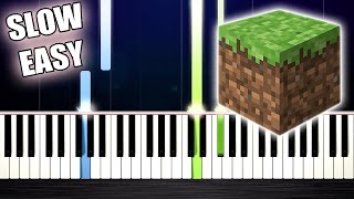 Minecraft  Sweden  SLOW EASY Piano Tutorial by PlutaX [upl. by Dunham]