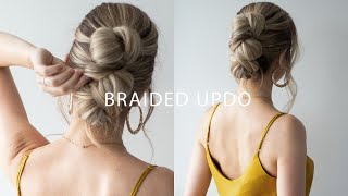 HOW TO EASY UPDO 💁‍ Knotted Braid Hair Tutorial [upl. by Kaete]