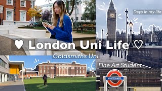 London uni diaries Goldsmiths Uni days in my life Art student 💌 [upl. by Assirroc]