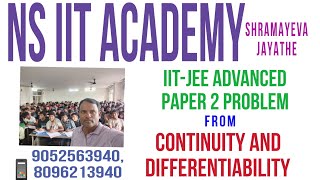 IITJEE ADVANCED 2023 PAPER 2 PROBLEM FROM CONTINUITY AND DIFFERENTUABILITY [upl. by Elayne]