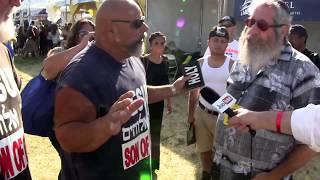 Rabbi confronts Christian streetpreacher Ruben proselytizing at Israeli Independence Fair in LA [upl. by Neladgam74]