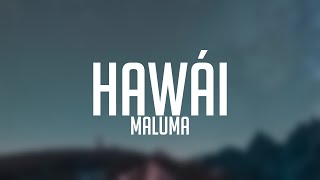 Hawái  Maluma Lyrics Video [upl. by Anaujat]