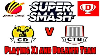 Central District vs Canterbury King Super Smash March No20 Playing Xi Dream11 and Fantain Team [upl. by Aneliram]