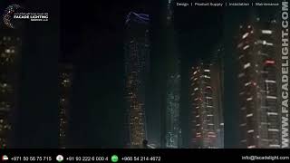 Cayan Tower Facade Lighting Project facadelightingservices lightingsolutions [upl. by Licht627]