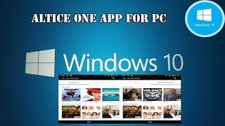 Altice One app For PC  How To Install Altice One app on PC Windows 1087 [upl. by Nnuahs721]