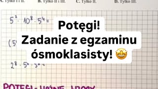 Potęgi  pewniak egzaminu ósmoklasisty Posłuchaj 🙌🤩 [upl. by Darian]